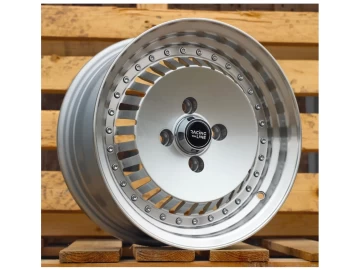 Jantes Look style Ronal Turbo 13x6 4X100 ET 20 67.1 (Prata + Aba Polida)