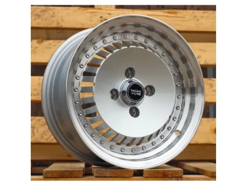 Jantes Look style Ronal Turbo 14x6.5 4X100 ET 20 67.1 Pprata + Aba Polida)