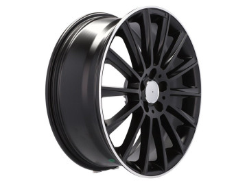 Jantes Look Mercedes Turbine 19x8 5X112 ET 38 66.6 (Preto + Aba Polida) 