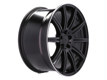 Jantes Look Mercedes E63 AMG Modelo S 19x8.5 5X112 ET 43 66.6 (Preto Metade Matte + Aba Polida)