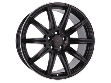 Jantes Look Mercedes E63 AMG Modelo S 19x8.5 5X112 ET 43 66.6 (Preto Metade Matte + Aba Polida)