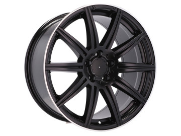 Jantes Look Mercedes E63 AMG Modelo S 19x8.5 5X112 ET 43 66.6 (Preto Metade Matte + Aba Polida)