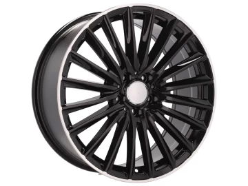 Jantes Look Mercedes Novo Class C W206 AMG 19x8 5X112 ET 45 66.6 (Preto + ba Polida)