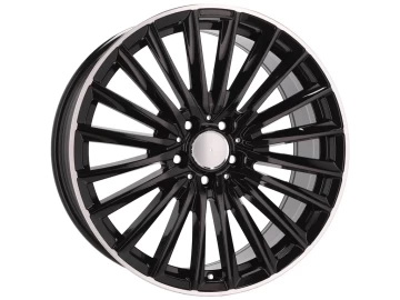 Jantes Look Mercedes Novo Class C W206 AMG 19x8 5X112 ET 45 66.6 (Preto + ba Polida)