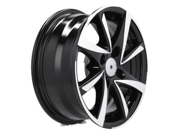 Jantes Look Peugeot R116 15x6.5 4X100 ET 40 60.1 (Preto Polido) 