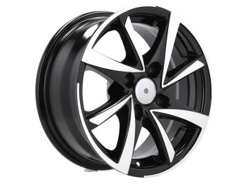 Jantes Look Peugeot R116 15x6.5 4X100 ET 40 60.1 (Preto Polido) 