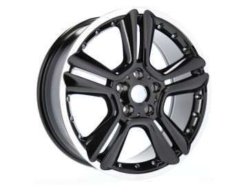 Jantes Look Mini Cooper S Paceman 18x8.5 5X112 ET 51 66.5 (Preto + Aba Polida) 