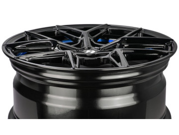 Jantes Seventy9 SCF-B - 18x9 5x120 ET 35 72,6 Preto Brilhante + Aba Interna Azul