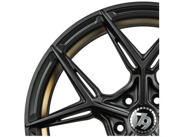 Jantes Seventy9 SCF-B - 18x9 5x120 ET35 72,6 Preto Matte + Aba Interna Dourada