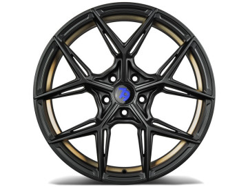 Jantes Seventy9 SCF-B - 19x9.5 5x112 ET 40 66,6 Preto Brilhante + Aba Interna Dourada 