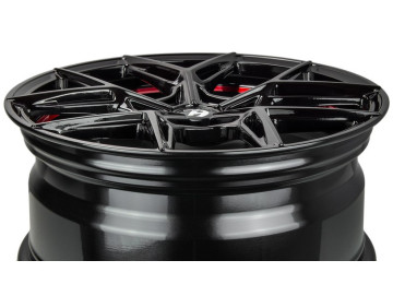 Jantes Seventy9 SCF-B - 19x9.5 5x112 ET 40 66.6 Preto Brilhante + Aba Interna Vermelha