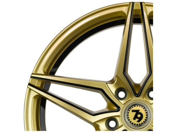 Jantes Seventy9 SV-A - 18x8 5x120 ET 30 72,6 Gold + Aba Frisada Interna Preto