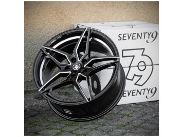 Jantes Seventy9 SV-A - 18x8 5x120 ET 30 72,6 Preto Brilhante + Prata 