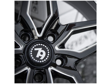 Jantes Seventy9 SV-A - 18x8 5x120 ET 30 72,6 Preto Brilhante + Prata 