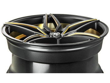 Jantes Seventy9 SV-A - 18x9 5x112 ET 40 66.6 Preto Matte + Aba Interna Dourada