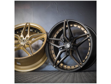 Jantes Seventy9 SV-AR - 19x8.5 5x112 ET 35 66.6 Preto Matte+ Aba Interna Dourada