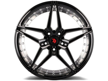 Jantes Seventy9 SV-AR - 19x8.5 5x120 ET 30 74,1 Preto + Aba Interna Cor Prata