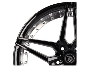 Jantes Seventy9 SV-AR - 19x8.5 5x120 ET 30 74,1 Preto + Aba Interna Cor Prata