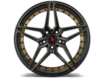 Jantes Seventy9 SV-AR - 19x8.5 5x120 ET 30 74,1 Preto Matte + Aba Interna Dourada