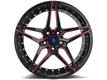 Jantes Seventy9 SV-AR - 19x9.5 5x112 ET 38 66.6 Preto + Aba Interna Vermelha