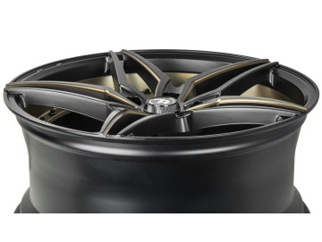 Jantes Seventy9 SV-AR - 19x9.5 x120 ET 35 74,1 Preto Matte + Aba Interna Dourada