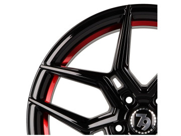 Jantes Seventy9 SV-B - 17x7.5 5x114,3 ET 40 73,1 Preto Brilhante + Aba Interna Vermelha