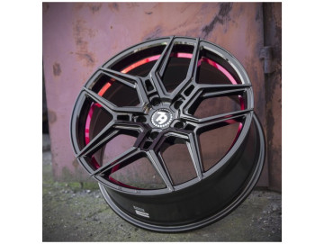 Jantes Seventy9 SV-B - 18x8 5x112 ET 35 66,6 Preto Brilhante + Aba Interna Vermelha