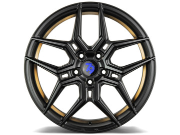 Jantes Seventy9 SV-B - 18x8 5x112 ET 35 66,6 Preto Matte + Aba Interna Dourada