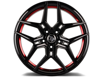 Jantes Seventy9 SV-B - 18x8 5x114,3 ET 40 73,1 Preto Brilhante + Aba Interna Vermelha 