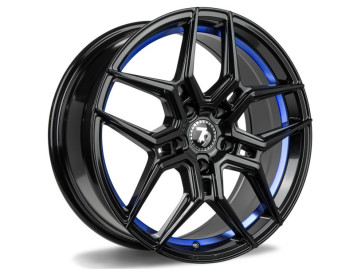 Jantes Seventy9 SV-B - 19x8.5 5x112 ET 35 66,6 Preto Brilhante + Aba Interna Azul