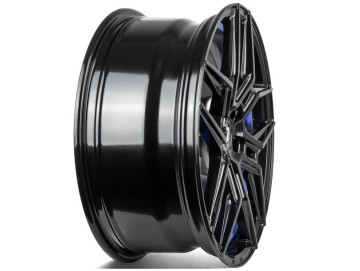 Jantes Seventy9 SV-B - 19x8.5 5x112 ET 35 66,6 Preto Brilhante + Aba Interna Azul