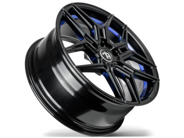 Jantes Seventy9 SV-B - 19x8.5 5x112 ET 35 66,6 Preto Brilhante + Aba Interna Azul