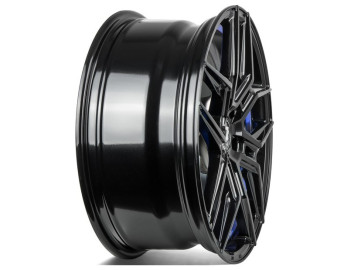 Jantes Seventy9 SV-B - 19x8.5 5x114,3 ET 40 73,1 Preto Brilhante + Aba Interna Azul