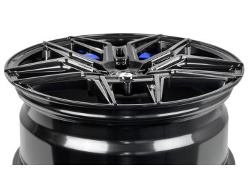 Jantes Seventy9 SV-B - 19x8.5 5x120 ET 33 74,1 Preto Brilhante + Aba Interna Azul