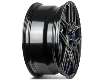 Jantes Seventy9 SV-B - 20x10 5x112 ET 40 66,6 Preto Brilhante + Linha Azul Interna