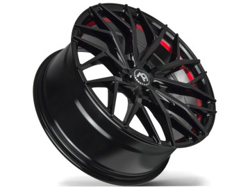 Jantes Seventy9 SV-C - 17x7.5 5x112 ET 40 66,6 Preto Brilhante + Aba Interna Vermelha 