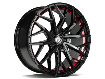 Jantes Seventy9 SV-C - 19x8.5 5x112 ET 30 66,6 Preto Brilhante + Aba Interna Vermelha