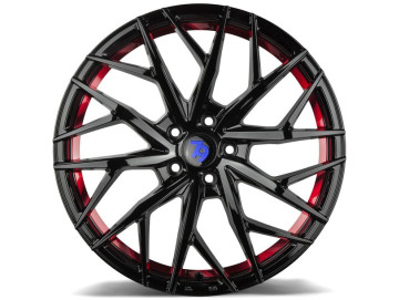 Jantes Seventy9 SV-C - 19x8.5 5x112 ET 30 66,6 Preto Brilhante + Aba Interna Vermelha