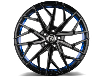 Jantes Seventy9 SV-C - 19x8.5 5x114,3 ET 40 73,1 Preto Brilhante + Aba Interna Azul