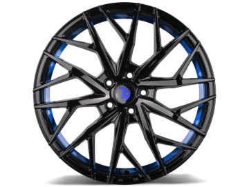 Jantes Seventy9 SV-C - 19x8.5 5x114,3 ET 40 73,1 Preto Brilhante + Aba Interna Azul