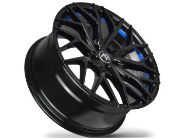 Jantes Seventy9 SV-C - 19x8.5 5x114,3 ET 40 73,1 Preto Brilhante + Aba Interna Azul