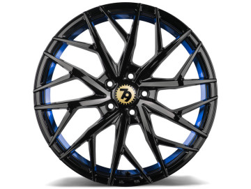 Jantes Seventy9 SV-C - 19x8.5 5x114,3 ET 40 73,1 Preto Brilhante + Aba Interna Azul