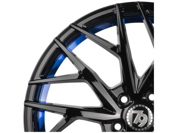 Jantes Seventy9 SV-C - 19x8.5 5x114,3 ET 40 73,1 Preto Brilhante + Aba Interna Azul