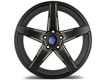 Jantes Seventy9 SV-N - 18x9 5x120 ET 35 72,6 Preto Matte + Dourado