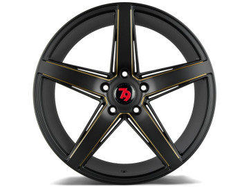 Jantes Seventy9 SV-N - 19x.9.5 5x112 ET 38 66.6 Preto Matte + Linha Dourada