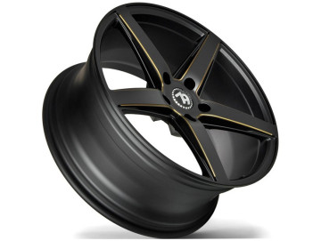 Jantes Seventy9 SV-N - 19x.9.5 5x112 ET 38 66.6 Preto Matte + Linha Dourada