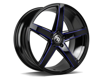 Jantes Seventy9 SV-N - 19x8.5 5x120 ET 30 72,6 Preto Brilhante + Linha Roxa