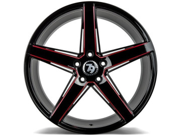 Jantes Seventy9 SV-N - 19x9.5 5x120 ET 35 72,6 Preto + Linha Vermelho