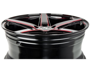 Jantes Seventy9 SV-N - 19x9.5 5x120 ET 35 72,6 Preto + Linha Vermelho