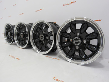  Jantes Ultralite Mini Wheels 12x5.5J - ET20 - 4x101.6 Preto + Polido